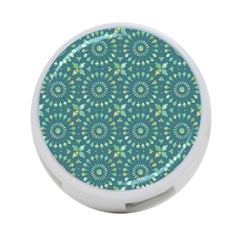 Kaleidoscope Hunter Green 4-port Usb Hub (one Side) by Mazipoodles