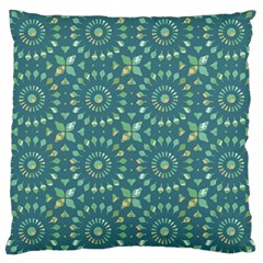 Kaleidoscope Hunter Green Large Cushion Case (two Sides) by Mazipoodles