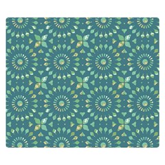 Kaleidoscope Hunter Green Double Sided Flano Blanket (small) by Mazipoodles