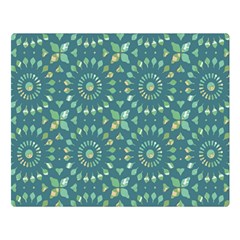 Kaleidoscope Hunter Green Double Sided Flano Blanket (large) by Mazipoodles