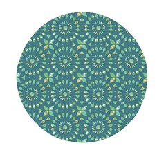 Kaleidoscope Hunter Green Mini Round Pill Box (pack Of 5) by Mazipoodles