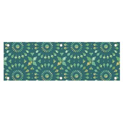 Kaleidoscope Hunter Green Banner And Sign 6  X 2  by Mazipoodles