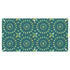 Kaleidoscope Hunter Green Banner And Sign 6  X 3  by Mazipoodles