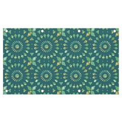 Kaleidoscope Hunter Green Banner And Sign 7  X 4  by Mazipoodles