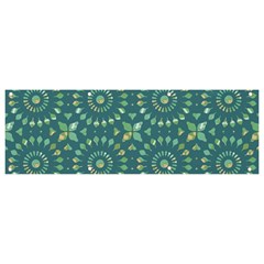 Kaleidoscope Hunter Green Banner And Sign 9  X 3  by Mazipoodles