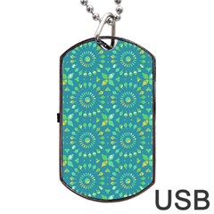 Kaleidoscope Jericho Jade Dog Tag Usb Flash (one Side) by Mazipoodles