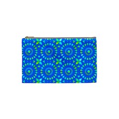 Kaleidoscope Blue Cosmetic Bag (small) by Mazipoodles