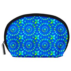 Kaleidoscope Blue Accessory Pouch (large) by Mazipoodles