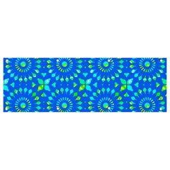 Kaleidoscope Blue Banner And Sign 9  X 3  by Mazipoodles