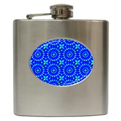 Kaleidoscope Royal Blue Hip Flask (6 Oz) by Mazipoodles