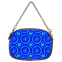 Kaleidoscope Royal Blue Chain Purse (two Sides) by Mazipoodles