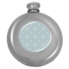 Kaleidoscope Duck Egg Round Hip Flask (5 Oz) by Mazipoodles