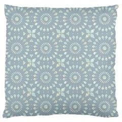 Kaleidoscope Duck Egg Large Flano Cushion Case (one Side) by Mazipoodles