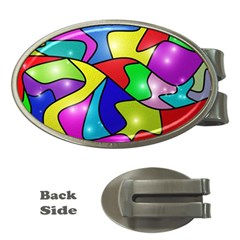 Colorful Abstract Art Money Clips (oval)  by gasi