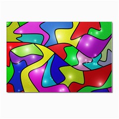 Colorful Abstract Art Postcard 4 x 6  (pkg Of 10) by gasi