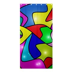 Colorful Abstract Art Shower Curtain 36  X 72  (stall)  by gasi