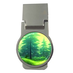 Anime Forrest Nature Fantasy Sunset Trees Woods Money Clips (round)  by Uceng