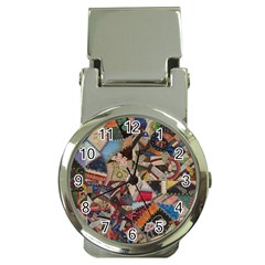 Background Embroidery Pattern Stitches Abstract Money Clip Watches by Uceng