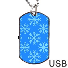 Holiday Celebration Decoration Background Christmas Dog Tag USB Flash (One Side)