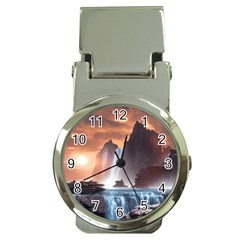 Water Waterfall Nature River Lake Planet Fantasy Money Clip Watches by Uceng