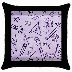 Science Research Curious Search Inspect Scientific Throw Pillow Case (black) by Uceng
