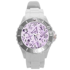 Science Research Curious Search Inspect Scientific Round Plastic Sport Watch (l) by Uceng