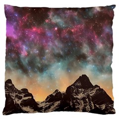 Mountain Space Galaxy Stars Universe Astronomy Standard Flano Cushion Case (one Side)