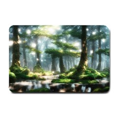 Forest Wood Nature Lake Swamp Water Trees Small Doormat by Uceng