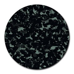 Pattern Texture Army Military Background Round Mousepad by Uceng