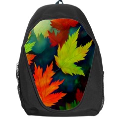 Leaves Foliage Autumn Nature Forest Fall Backpack Bag by Uceng