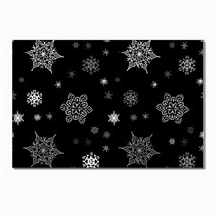 Christmas Snowflake Seamless Pattern With Tiled Falling Snow Postcards 5  X 7  (pkg Of 10) by Uceng