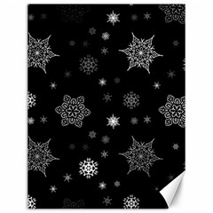Christmas Snowflake Seamless Pattern With Tiled Falling Snow Canvas 12  X 16  by Uceng