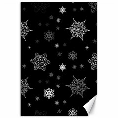 Christmas Snowflake Seamless Pattern With Tiled Falling Snow Canvas 20  X 30  by Uceng