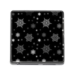 Christmas Snowflake Seamless Pattern With Tiled Falling Snow Memory Card Reader (square 5 Slot) by Uceng