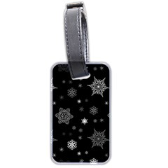 Christmas Snowflake Seamless Pattern With Tiled Falling Snow Luggage Tag (two Sides) by Uceng