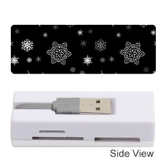 Christmas Snowflake Seamless Pattern With Tiled Falling Snow Memory Card Reader (stick) by Uceng