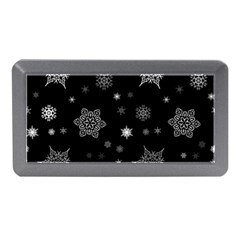 Christmas Snowflake Seamless Pattern With Tiled Falling Snow Memory Card Reader (mini) by Uceng