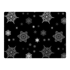 Christmas Snowflake Seamless Pattern With Tiled Falling Snow Double Sided Flano Blanket (mini) by Uceng