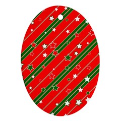 Christmas Paper Star Texture Ornament (oval) by Uceng