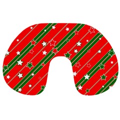 Christmas Paper Star Texture Travel Neck Pillow by Uceng