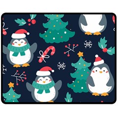 Colorful Funny Christmas Pattern Fleece Blanket (Medium)