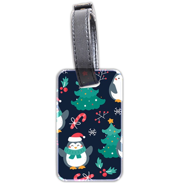 Colorful Funny Christmas Pattern Luggage Tag (two sides)
