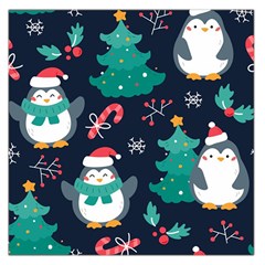 Colorful Funny Christmas Pattern Square Satin Scarf (36  x 36 )