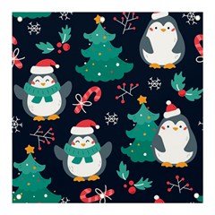 Colorful Funny Christmas Pattern Banner and Sign 3  x 3 