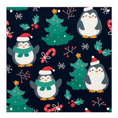 Colorful Funny Christmas Pattern Banner and Sign 4  x 4 