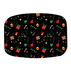 Christmas Pattern Texture Colorful Wallpaper Mini Square Pill Box by Uceng