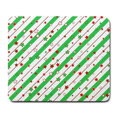 Christmas Paper Stars Pattern Texture Background Colorful Colors Seamless Large Mousepad by Uceng