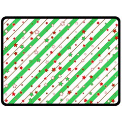 Christmas Paper Stars Pattern Texture Background Colorful Colors Seamless Double Sided Fleece Blanket (large) by Uceng