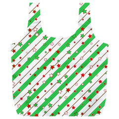 Christmas Paper Stars Pattern Texture Background Colorful Colors Seamless Full Print Recycle Bag (xl)