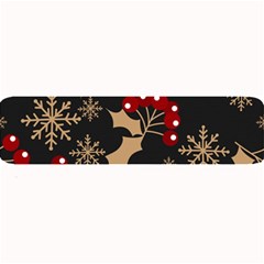 Christmas Pattern With Snowflakes Berries Large Bar Mat by Uceng